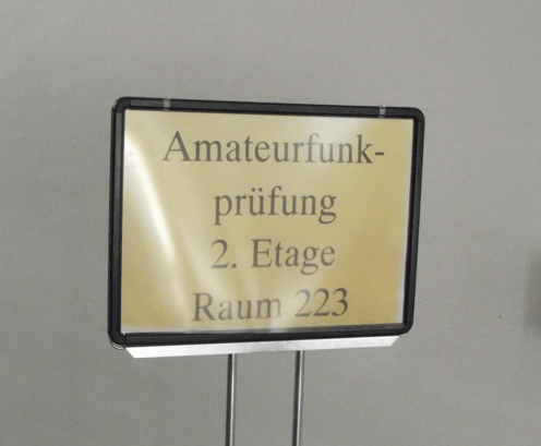 Schild Amateurfunkprüfung